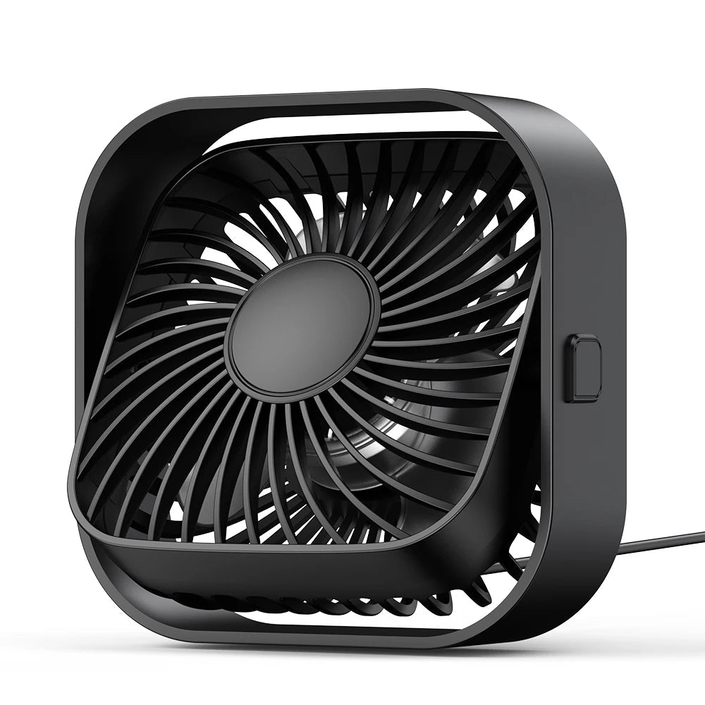 Portable USB Desk Fan Quiet Mini Table Fan with Strong Airflow Three Speed and 360 Degree Rotation