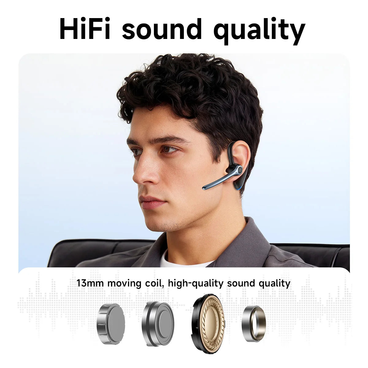 Wireless True Stereo Bluetooth Earphone with ENC Microphone and Extended Battery Life for Calls