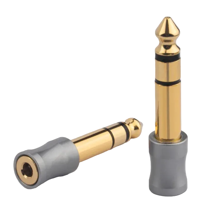 6.35mm Male to 3.5mm Female Audio Adapter Plug for Headphones Amplifiers and PCs