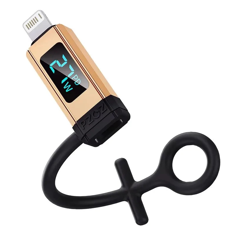 USB C to Lightning Fast Charging Adapter with LED Display for iPhone iPad and MacBook Pro Air