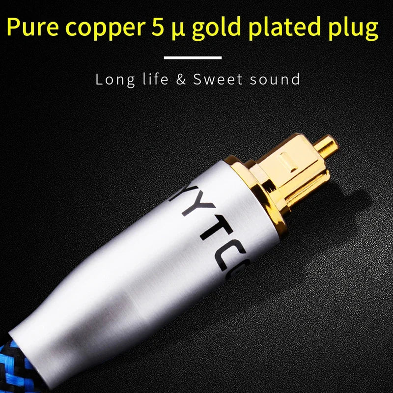Premium Digital Optical Audio Cable Toslink SPDIF Fibre Cable for Soundbar and Amplifier