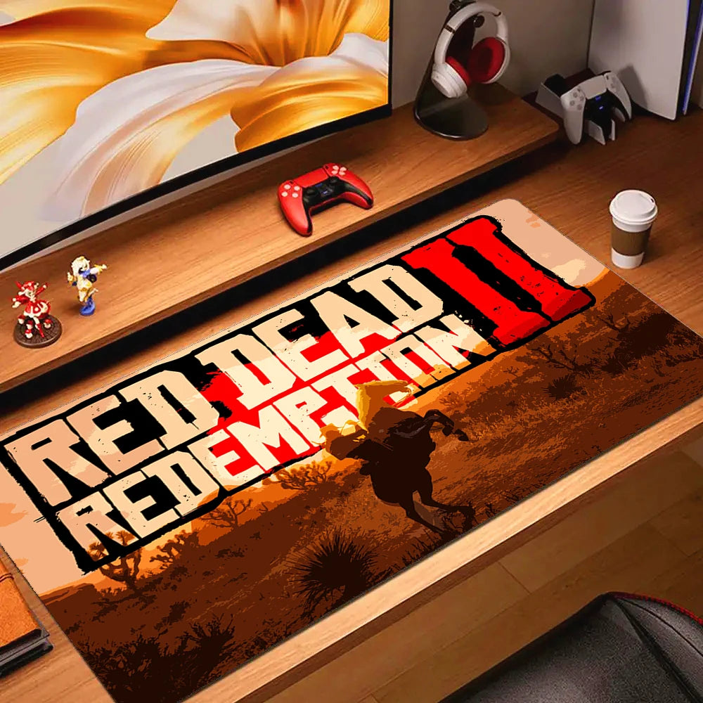 Large Non-slip Gaming Mouse Pad with Stitched Edges and Comfortable Rubber Base for Desktop Use