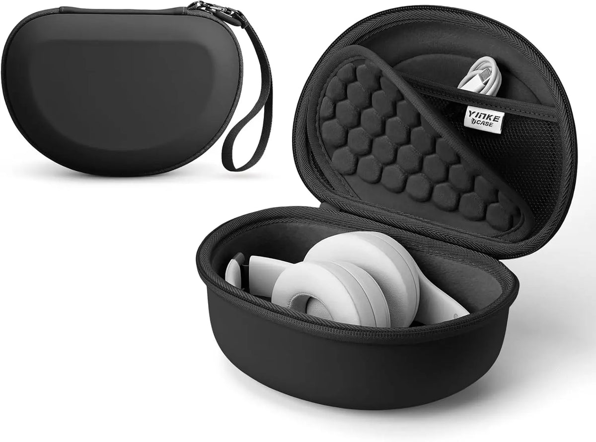 Hard Shell Headphone Carry Case for Foldable Wireless Over-Ear Headphones with Lanyard Travel Bag
