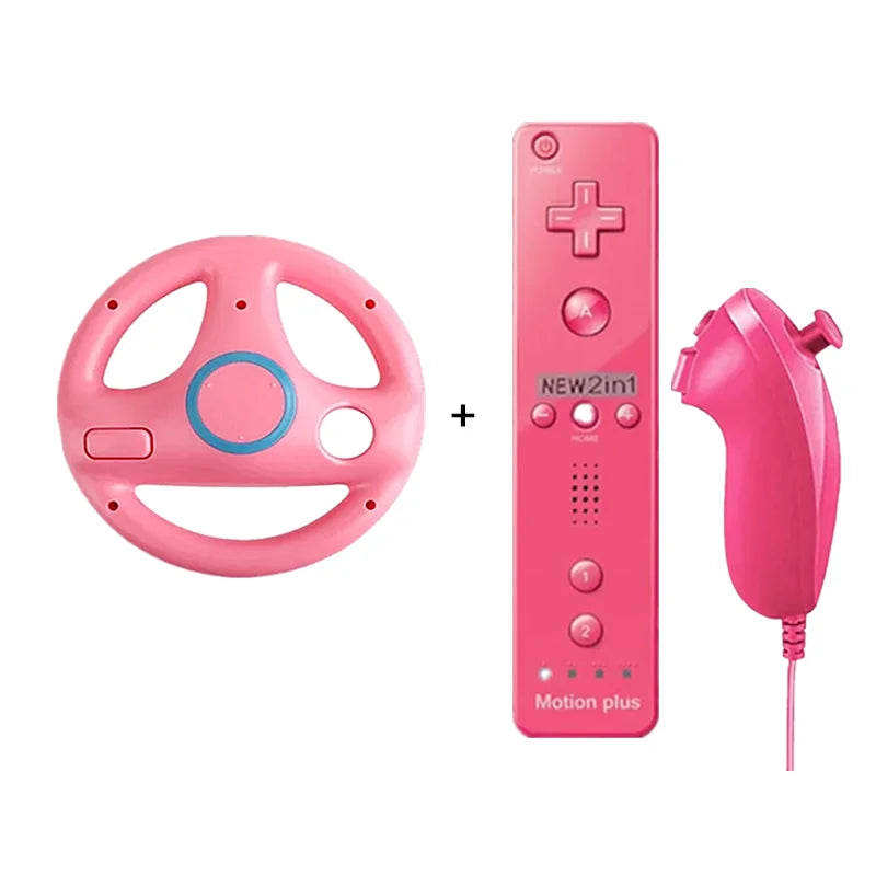 Game Racing Steering Wheel Accessories Compatible with Wii and Switch Console Controllers