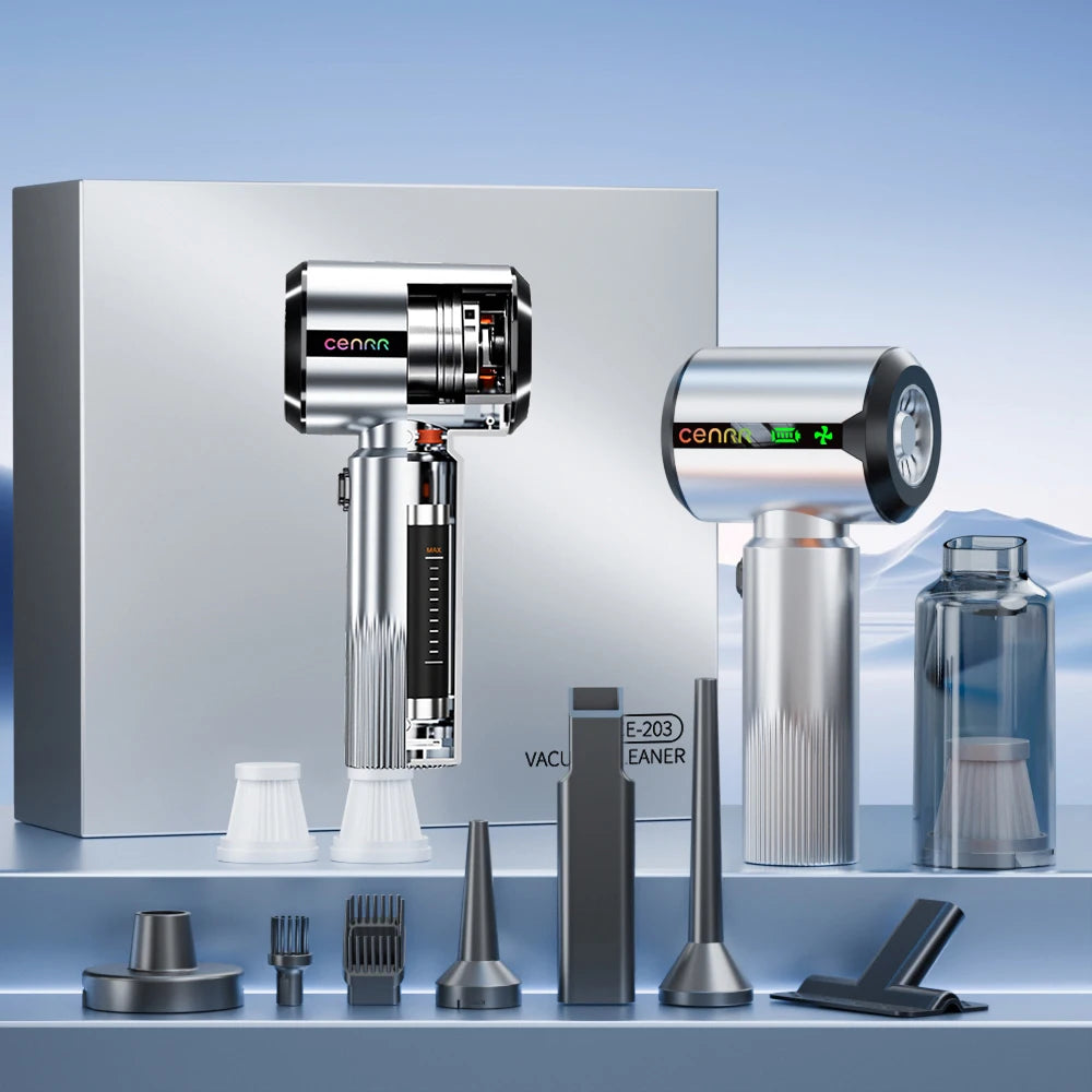 Powerful Cordless Handheld Car Vacuum Cleaner 7500mAh Wet Dry Portable Cleaner with LED Display