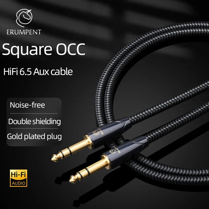 Premium 6.35mm TRS Stereo Audio Cable for Guitar Bass and Amplifier Connection