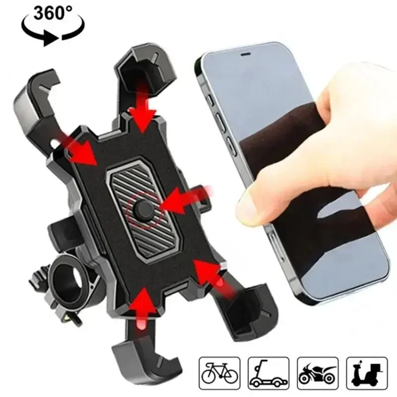 360 Degree Rotatable Electric Bicycle Phone Holder for Motorbike and Mountain Bike Riding