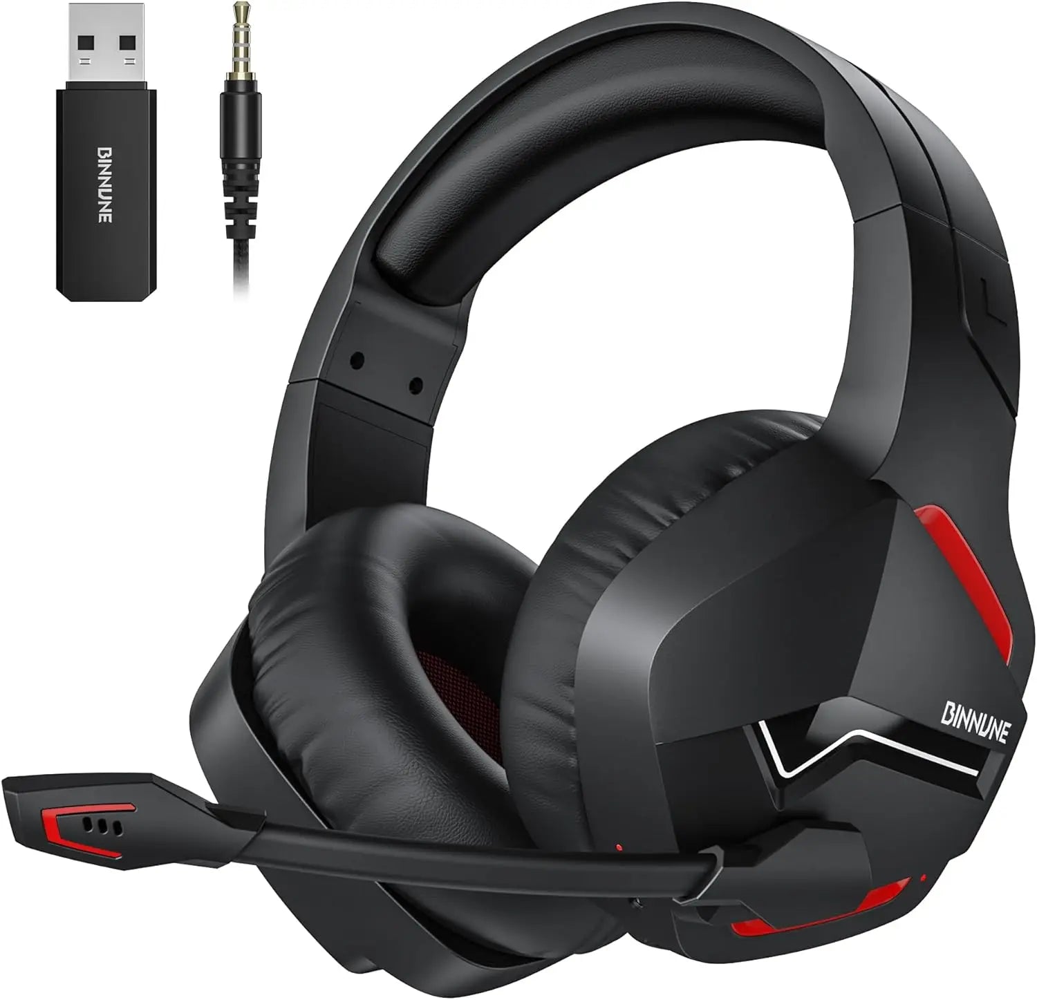 Dual Wireless Bluetooth Gaming Headset with Built-in Mic for PC and PS5 Gaming or Music