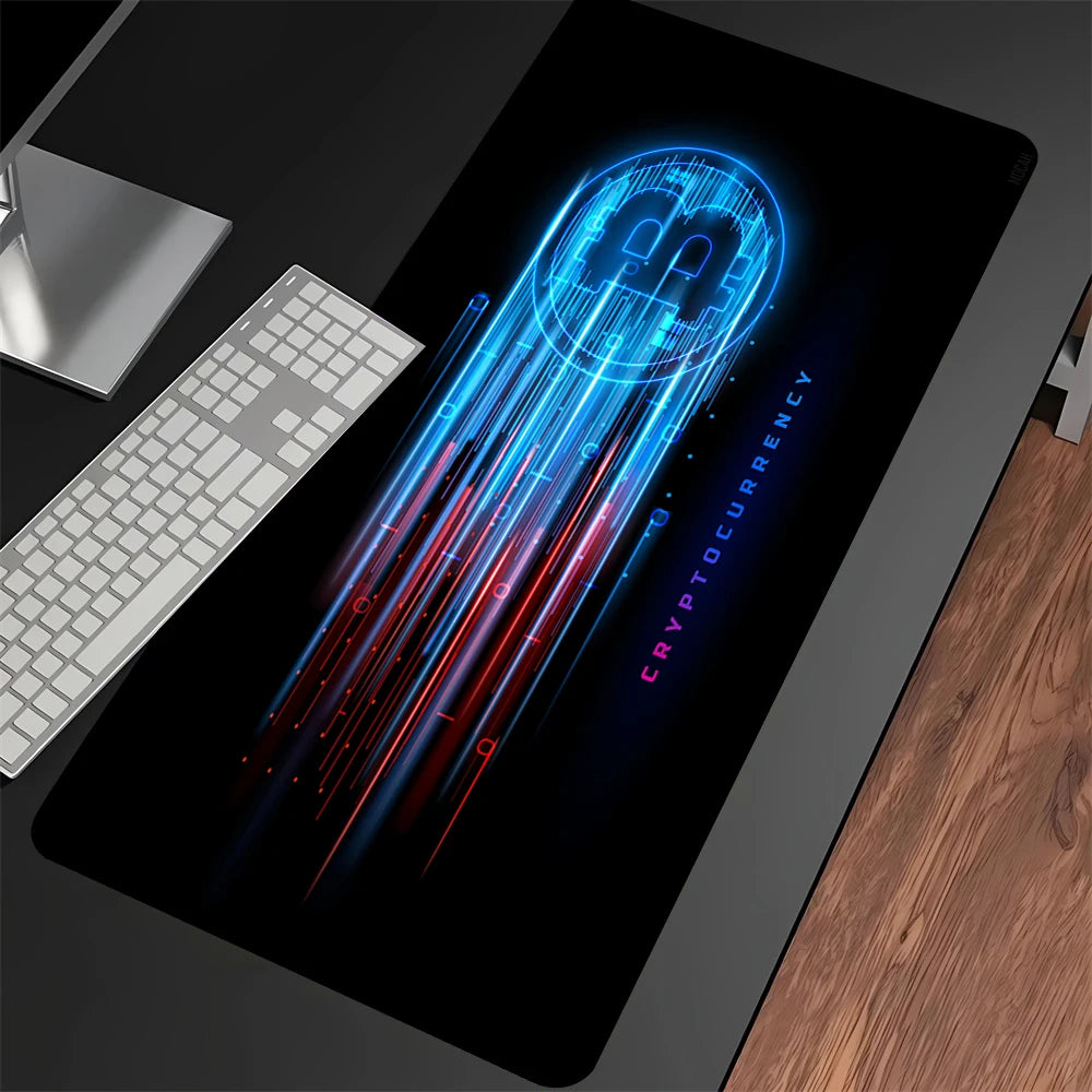 Large Gaming Mouse Pad with Stitched Edges Anti-slip Rubber Base for Computer Desk Setup