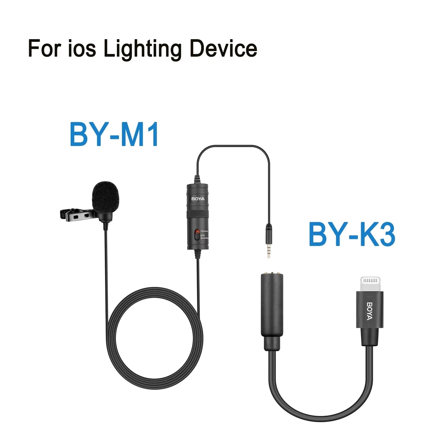 Universal Clip-On Lavalier Microphone 6m Cable 3.5mm TRRS Phone Camera PC Streaming Recording