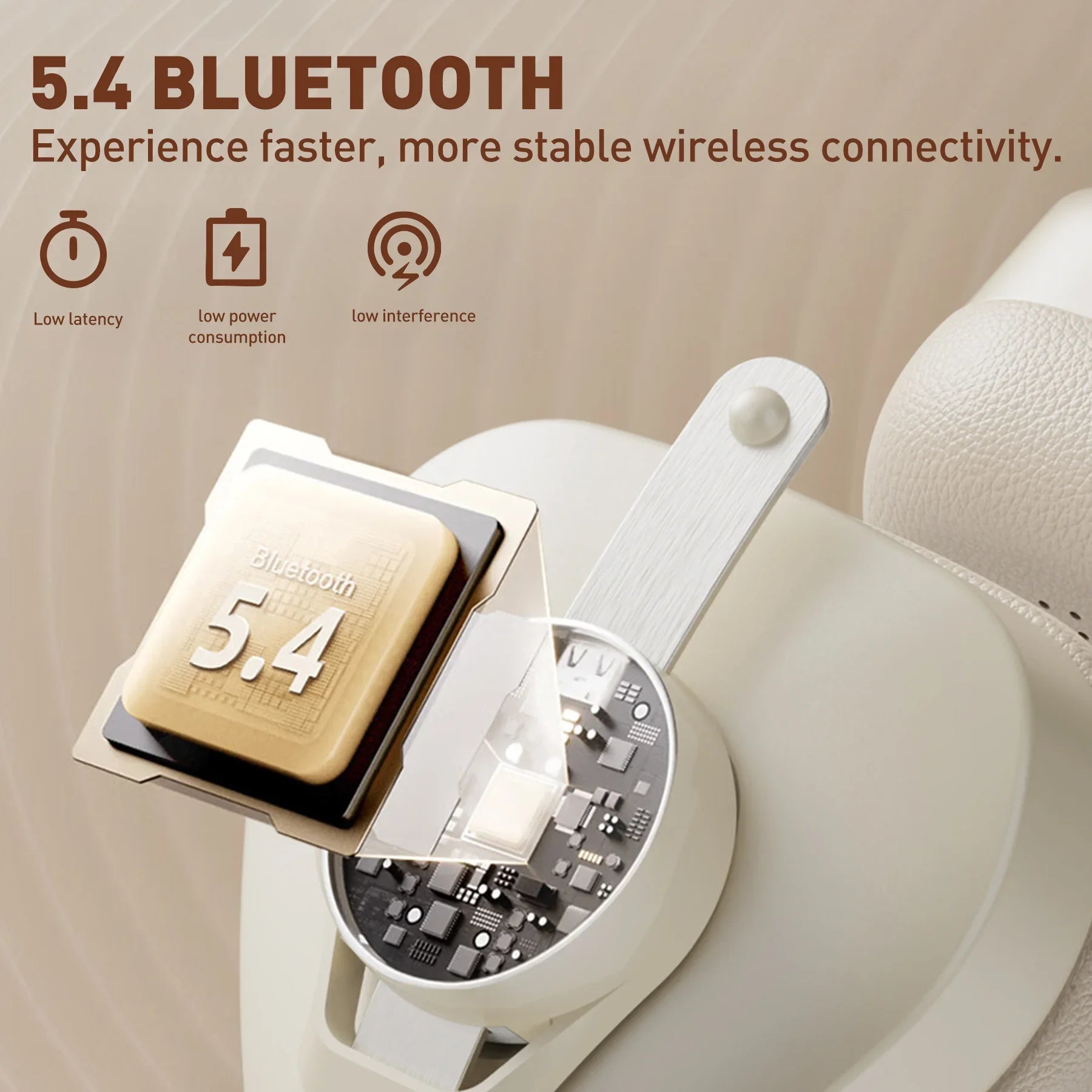 Retro Style Wireless Bluetooth 5.4 On-Ear Headphones with Microphone Hi-Res Audio Light Metal Design