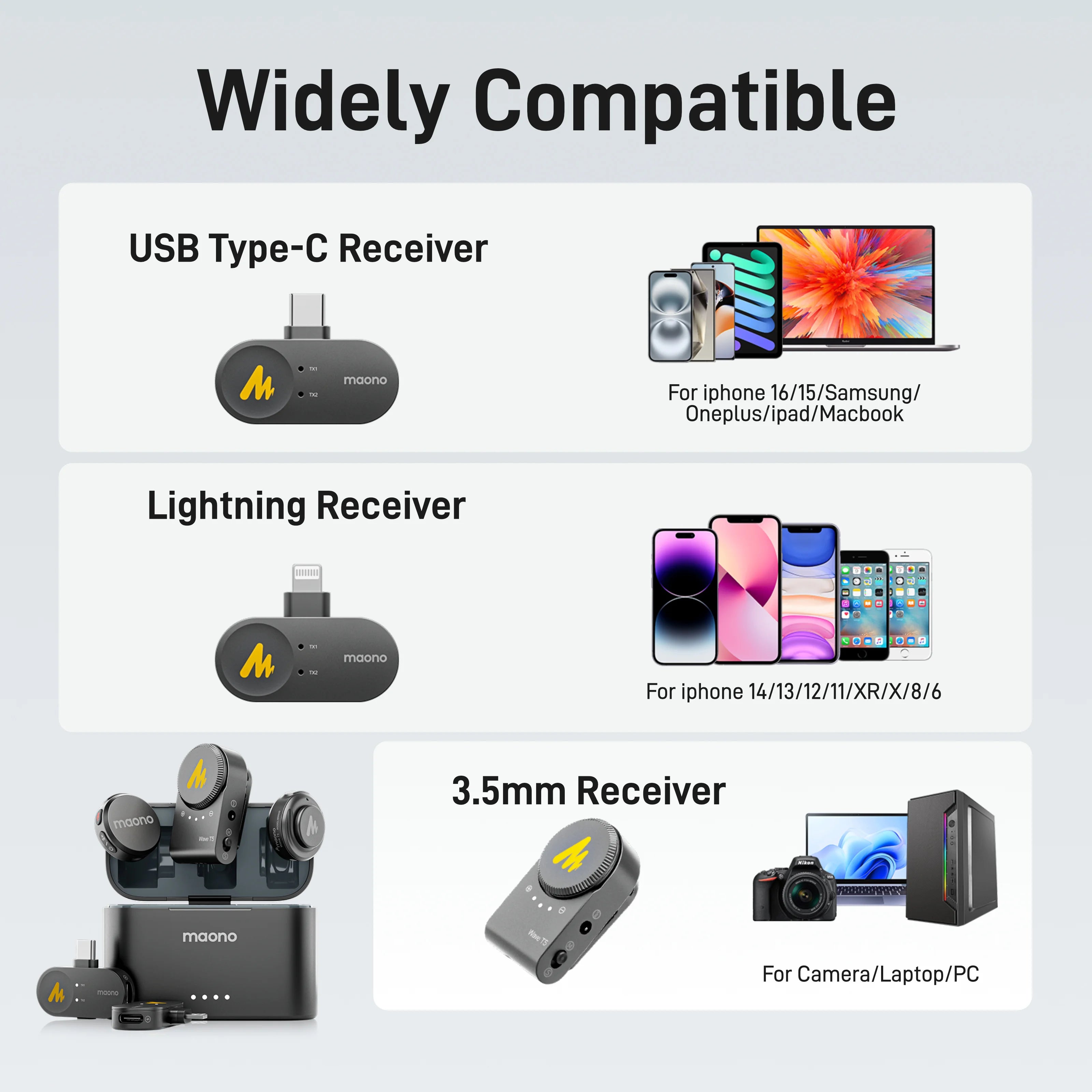 Wireless Lapel Microphone Mini Noise Cancelling Lavalier Mic for Video Recording Streaming Phone