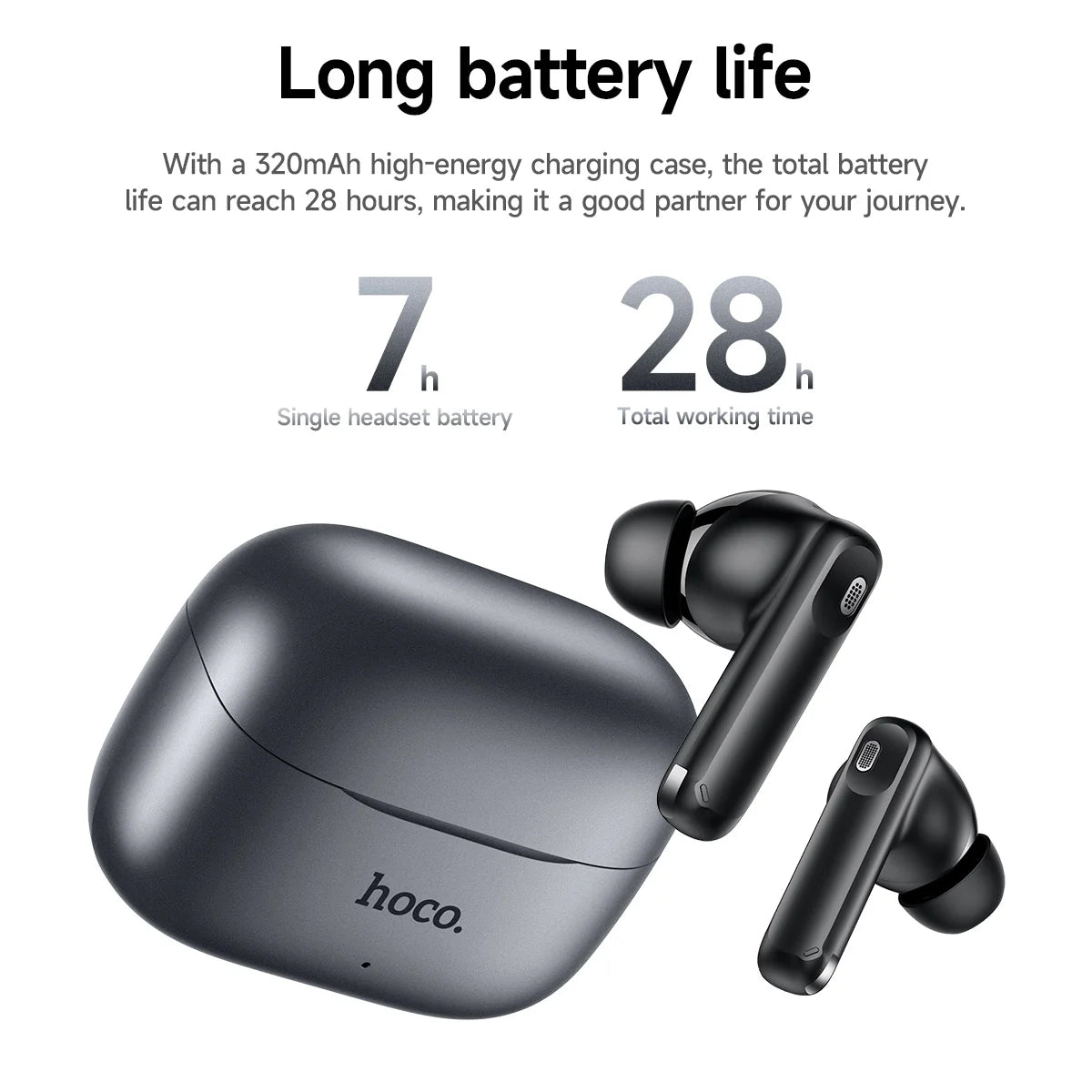 True Wireless Earbuds with ANC+ENC Smart AI Translation Bluetooth 5.4 Hifi Sports Earphones