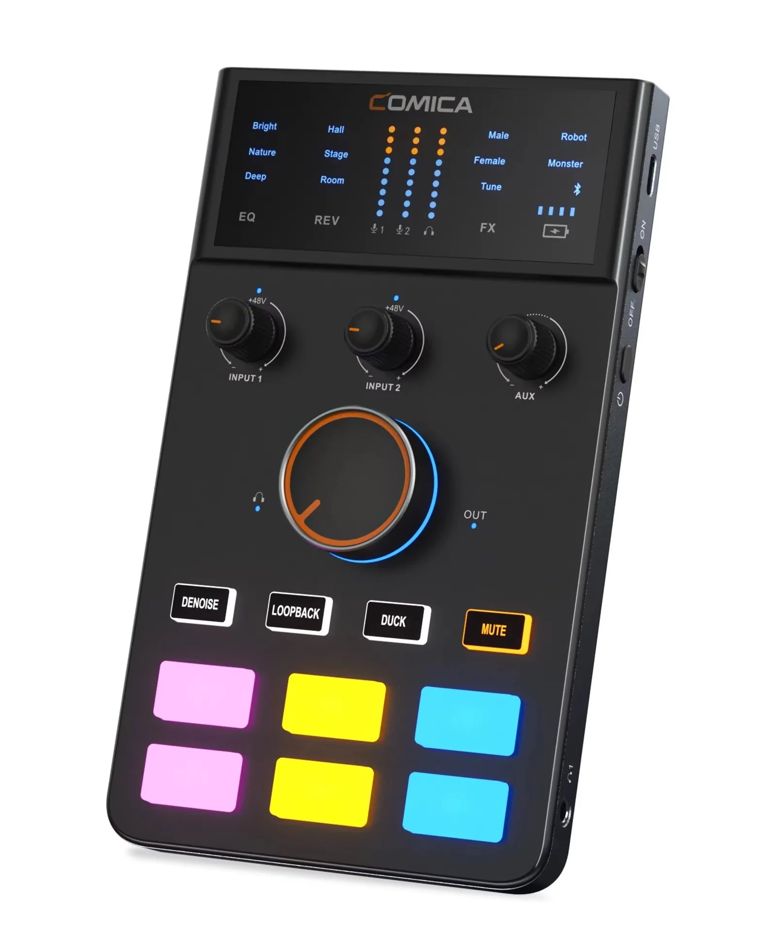 Audio Interface with Bluetooth and Sound Card for Streaming Gaming Podcasting and Live Recording