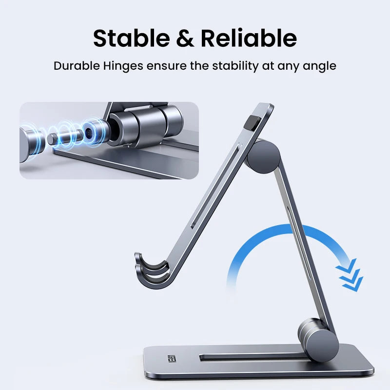 Adjustable Aluminium Desk Phone Stand Holder for Smartphones and Small Tablets 4 to 7.2 Inch