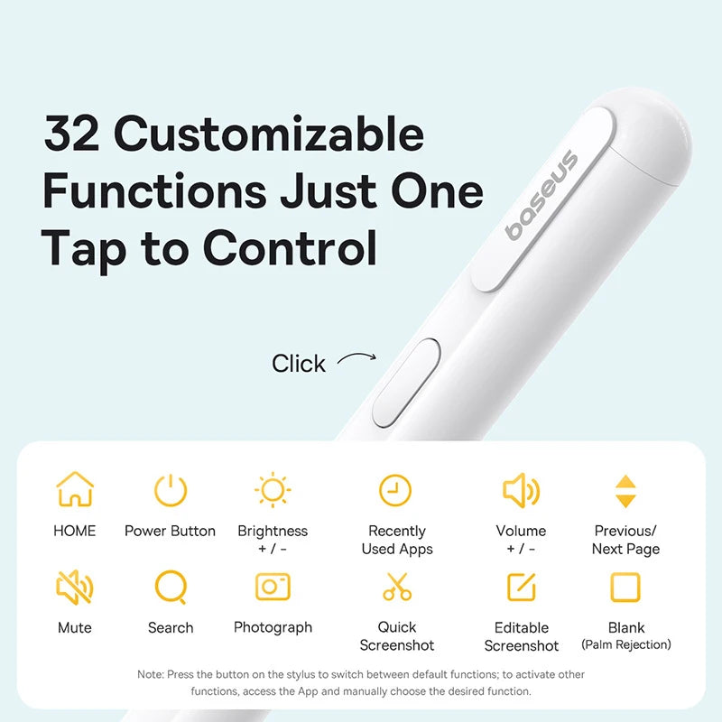 Bluetooth Stylus with Palm Rejection and Tilt Support for iPad Pro Mini Air 2018–2024 Compatible
