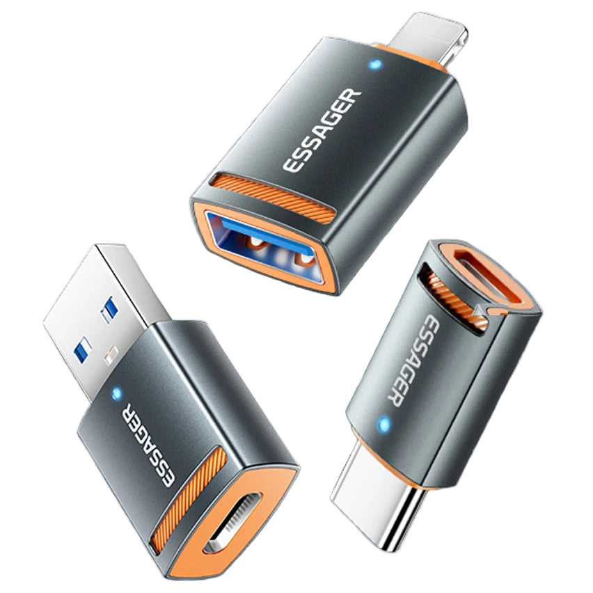 USB 3.0 OTG Adapter – Multi-Port Type-C, USB, Micro & iP Converter for All Devices