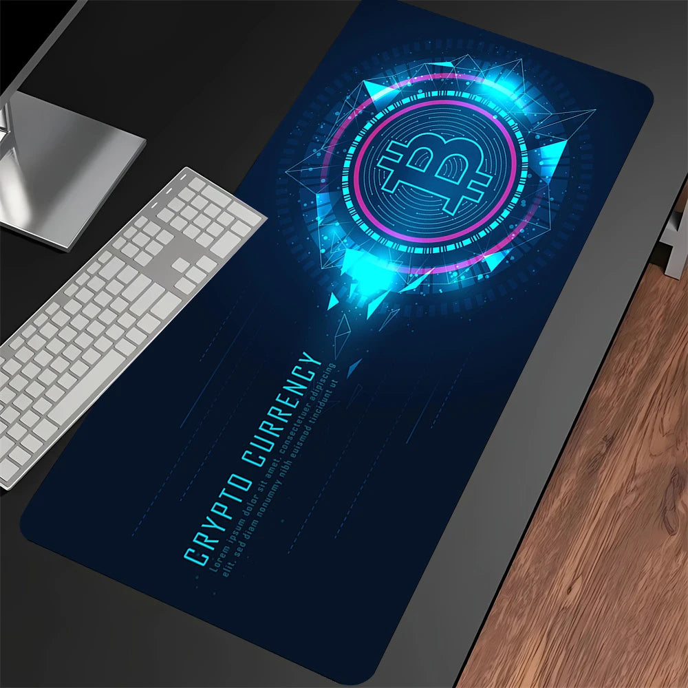 Large Gaming Mouse Pad with Stitched Edges Anti-slip Rubber Base for Computer Desk Setup
