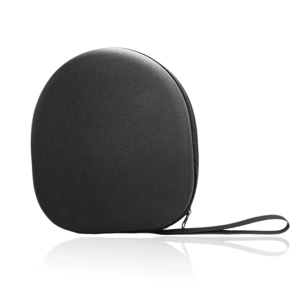 Headphone Carrying Case Shockproof Travel Pouch with Mesh Pocket, Black