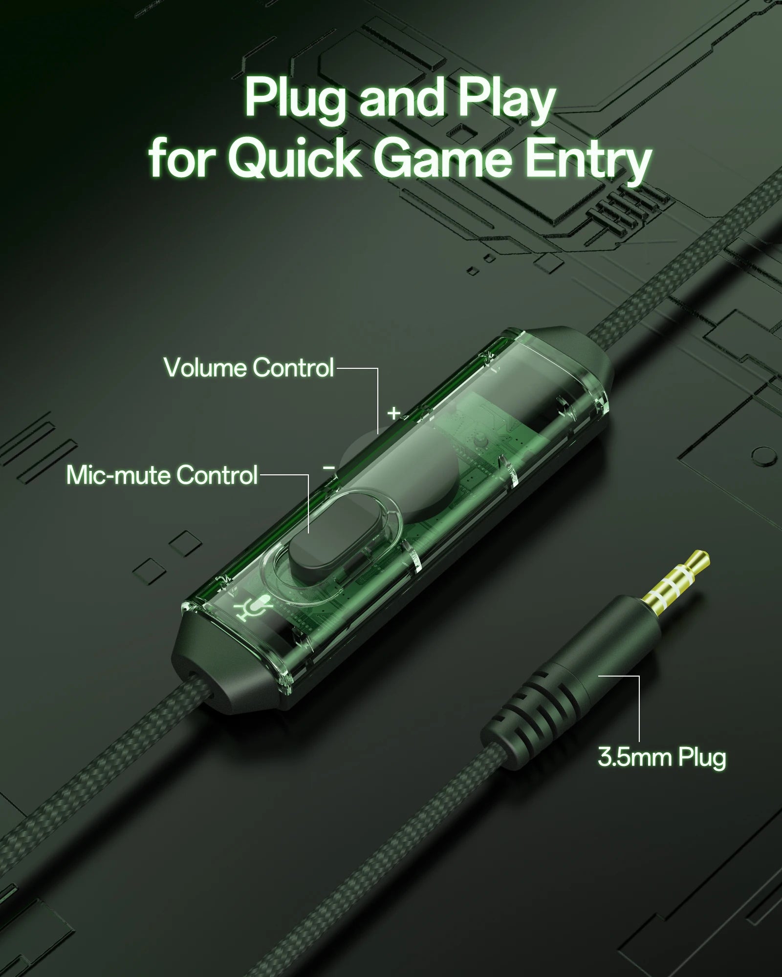 Wired Gaming Headset with Noise Cancelling Microphone and Immersive Stereo Audio for Consoles