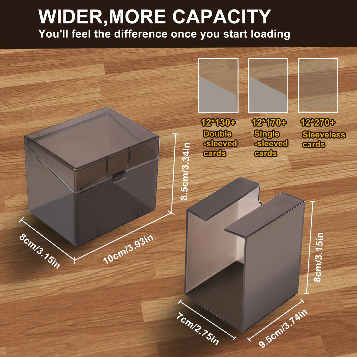 Premium Card Storage Case with Hard EVA Shell and 5 Deck Boxes for Trading and Sports Cards