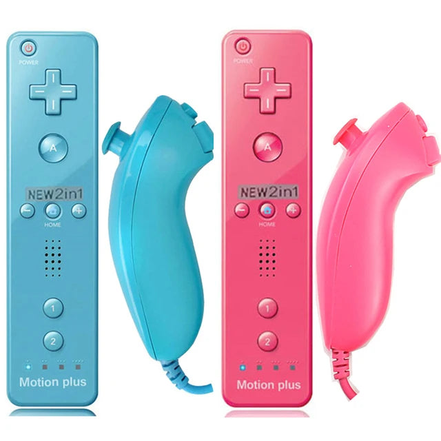 Wireless Motion Plus Remote Controller and Nunchuck Set for Wii Console Gaming Experience