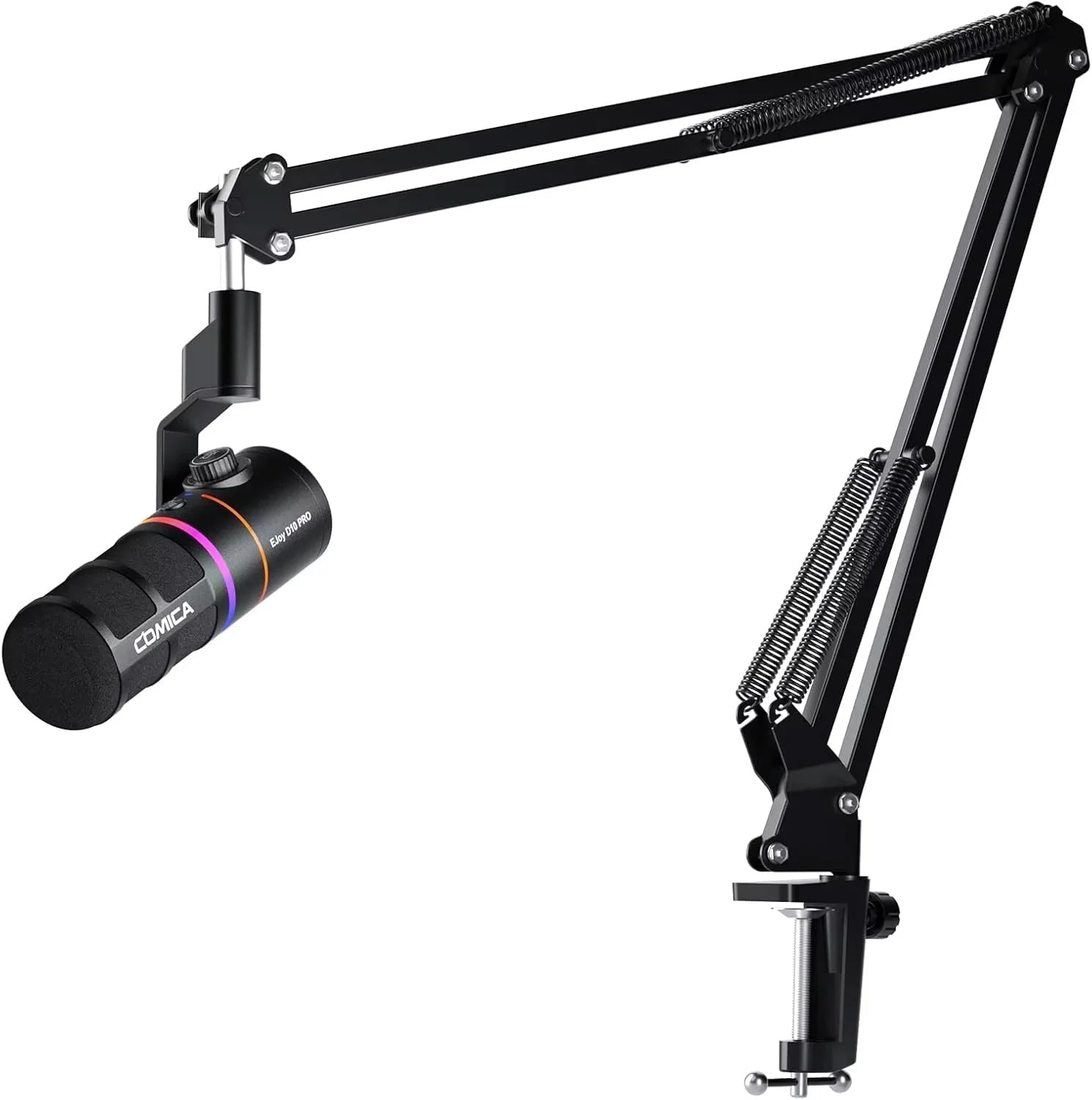 RGB Dynamic USB XLR Wireless Cardioid Microphone with Noise Reduction for Streaming and Podcasting
