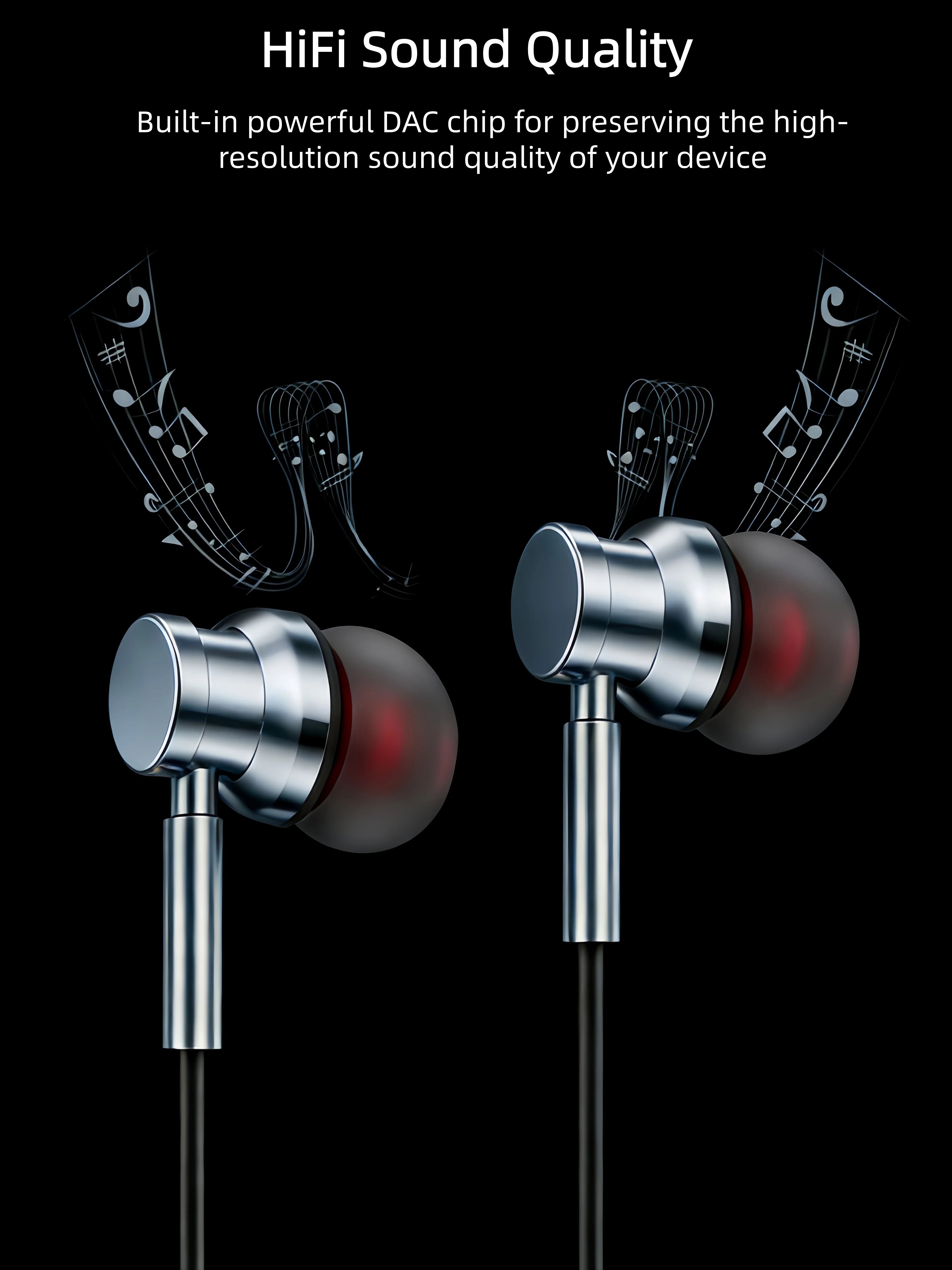 Wired In Ear Headphones with Deep Bass and Noise Isolation for Mobile Phones and Laptops