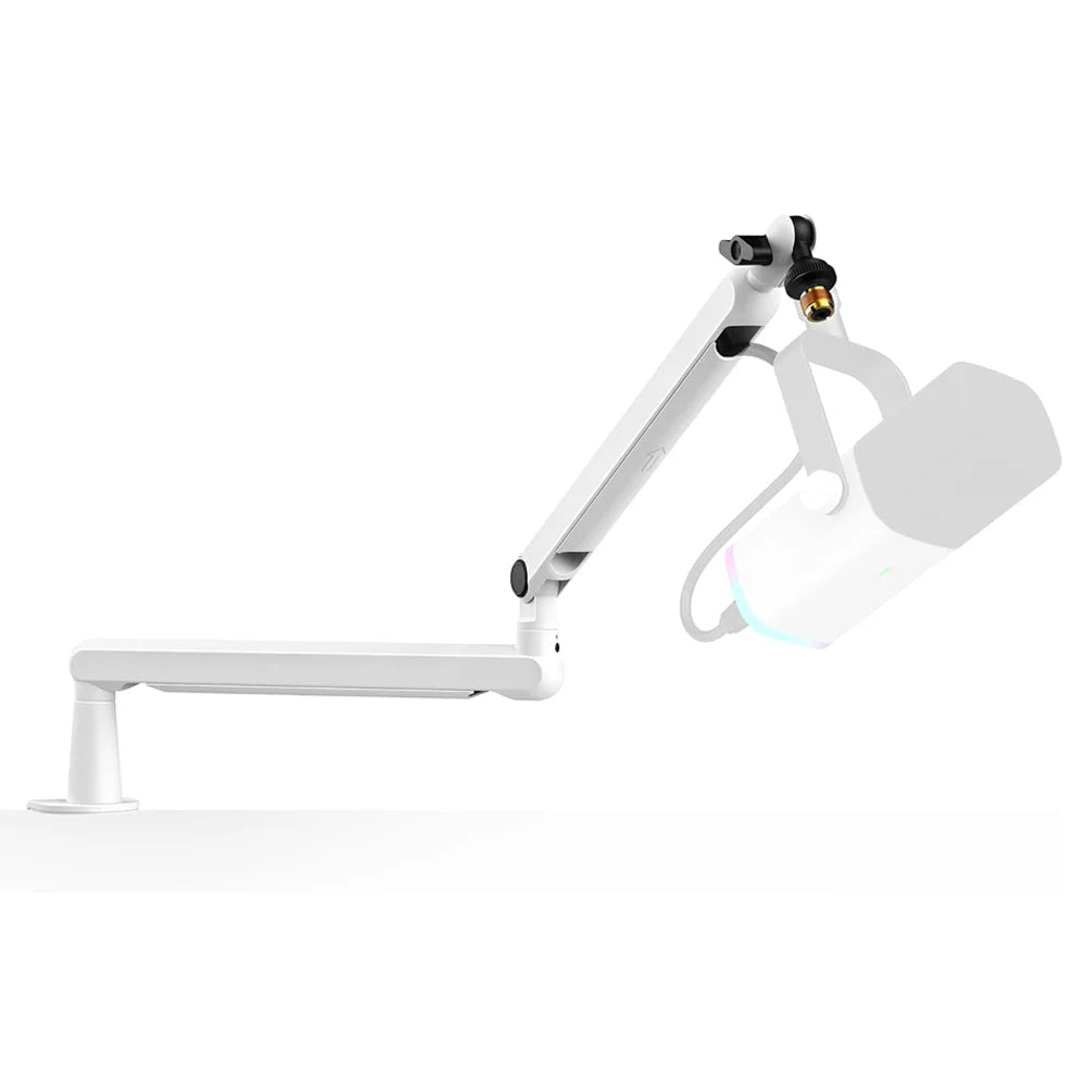 Low Profile Adjustable Boom Arm Microphone Stand with Desk Clamp Cable Management for Streaming