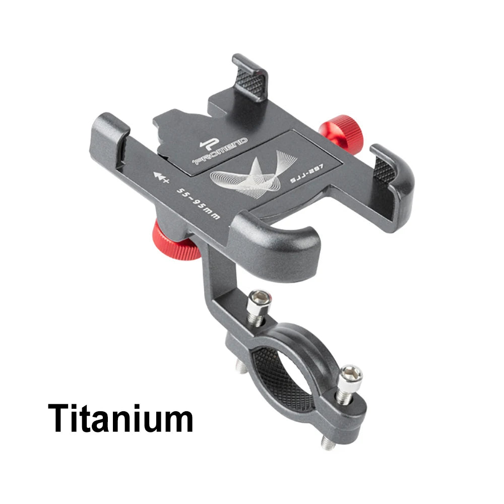 Adjustable Aluminium Bike and Motorcycle Phone Mount Non-Slip Holder for iPhone and Samsung Devices
