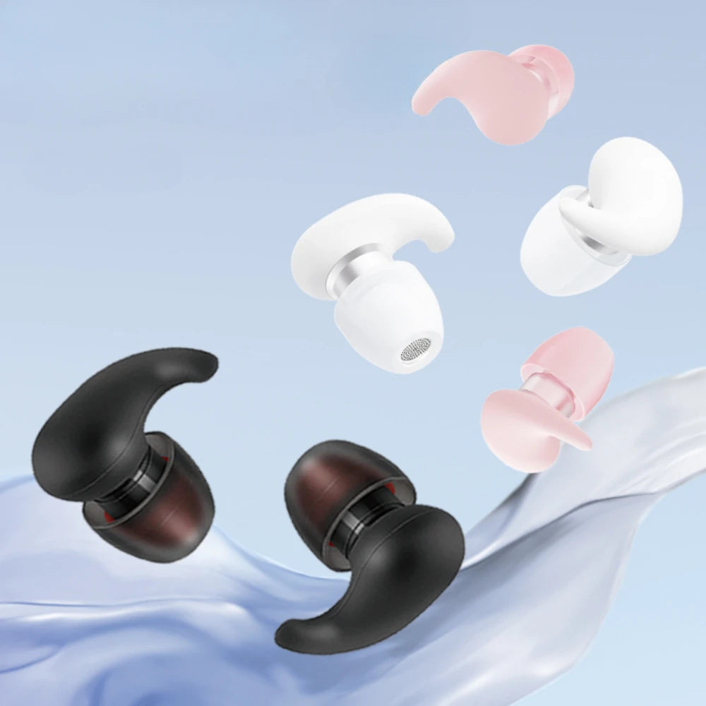Reusable Silicone Noise Cancelling Earplugs, Filter Mesh Sleep and Waterproof Ear Protectors