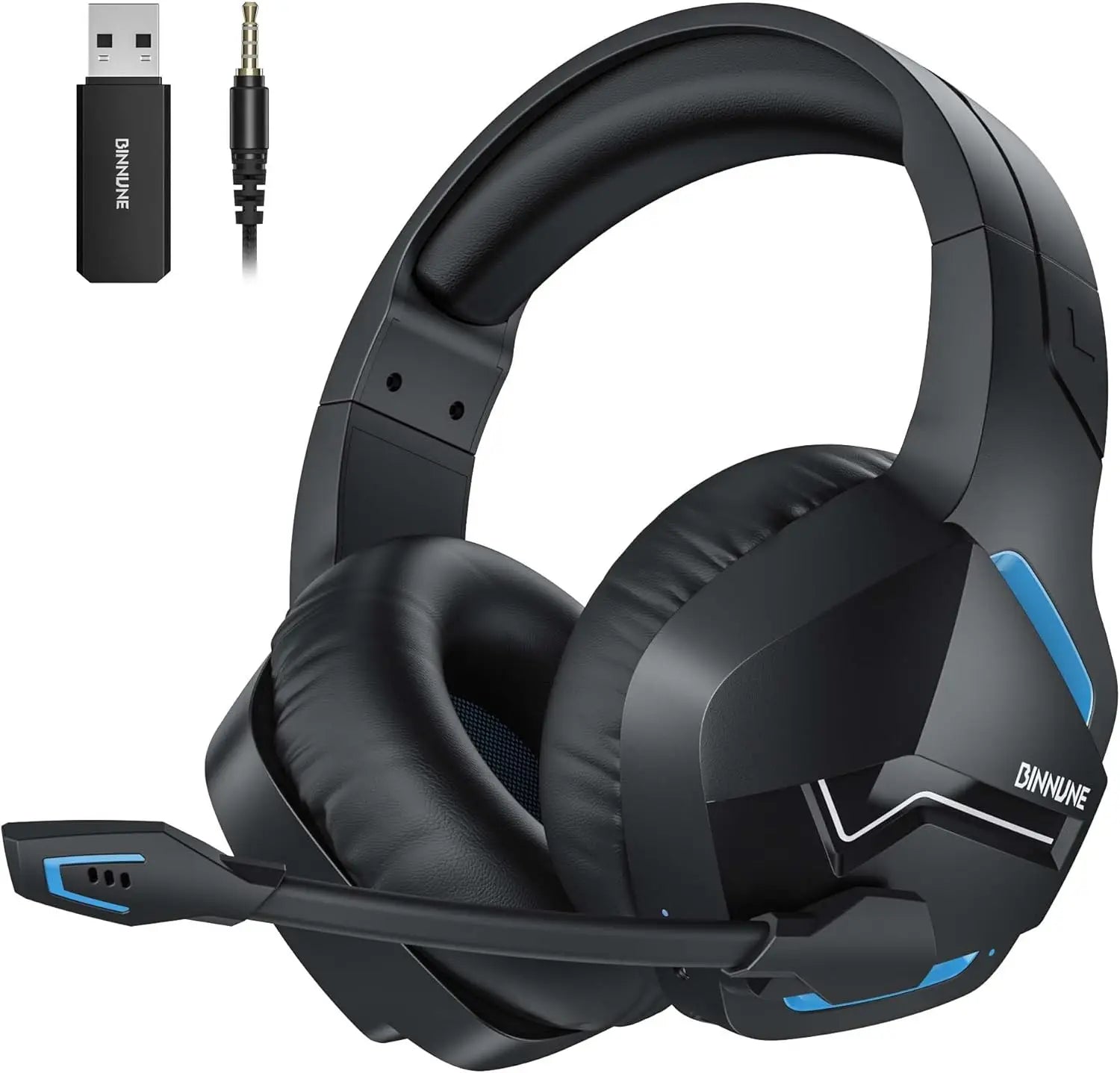 Dual Wireless Gaming Headset with Mic for PC, PlayStation, Laptop and Bluetooth Devices
