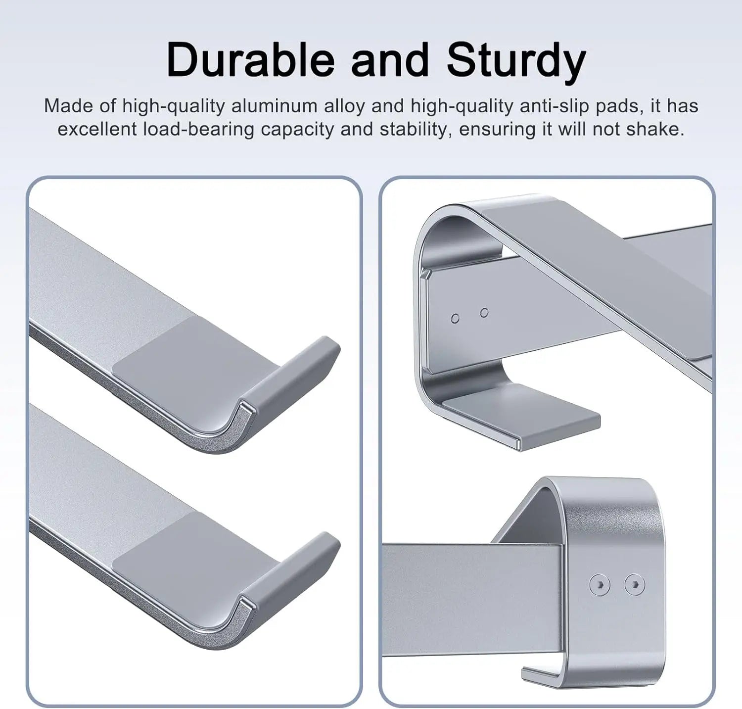 Aluminium Laptop Cooling Stand Riser for Desk and Notebook Computers