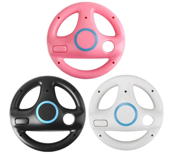 Game Racing Steering Wheel Accessories Compatible with Wii and Switch Console Controllers