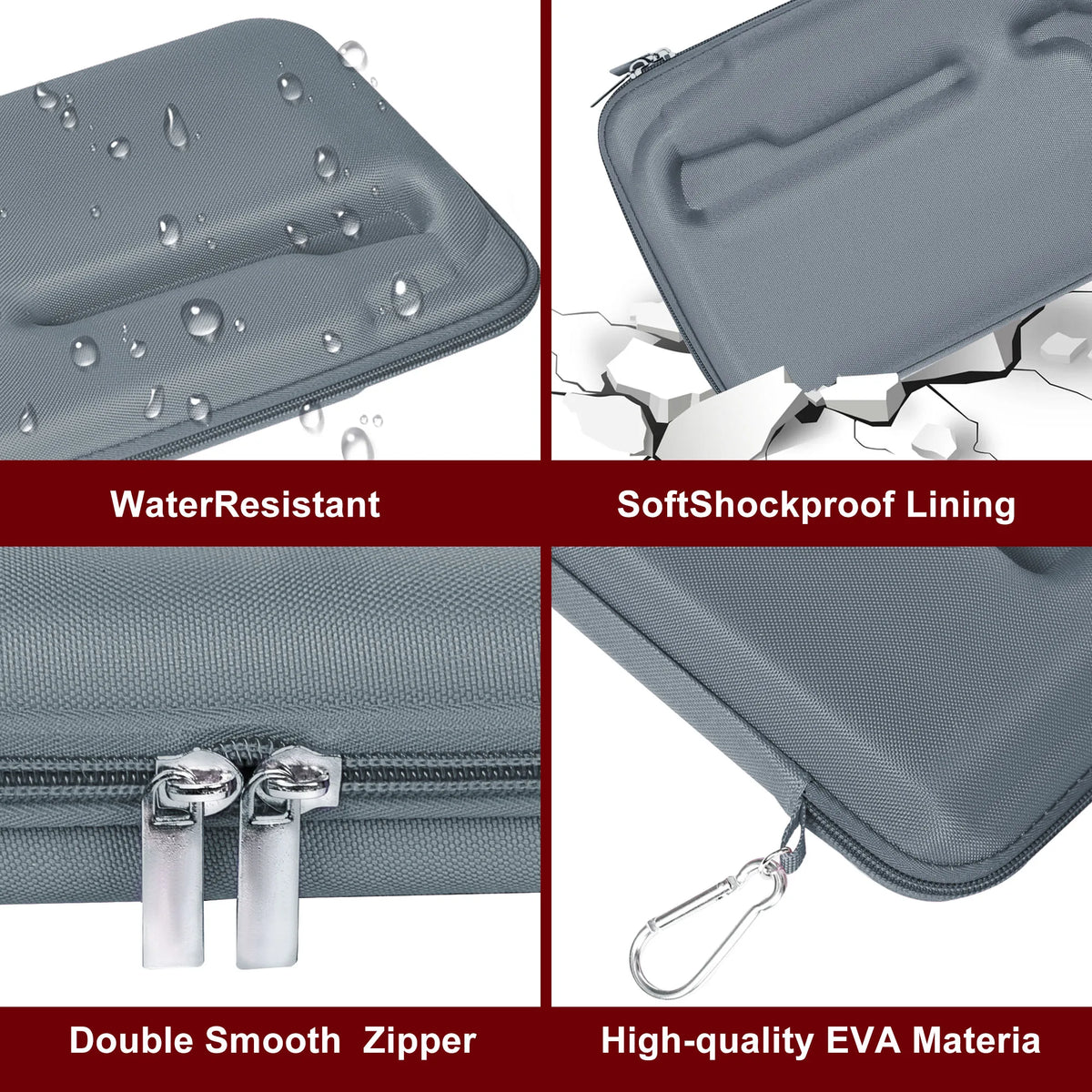 Premium Water Resistant Hard Shell EVA Travel Case for Hair Straightener Storage and Protection