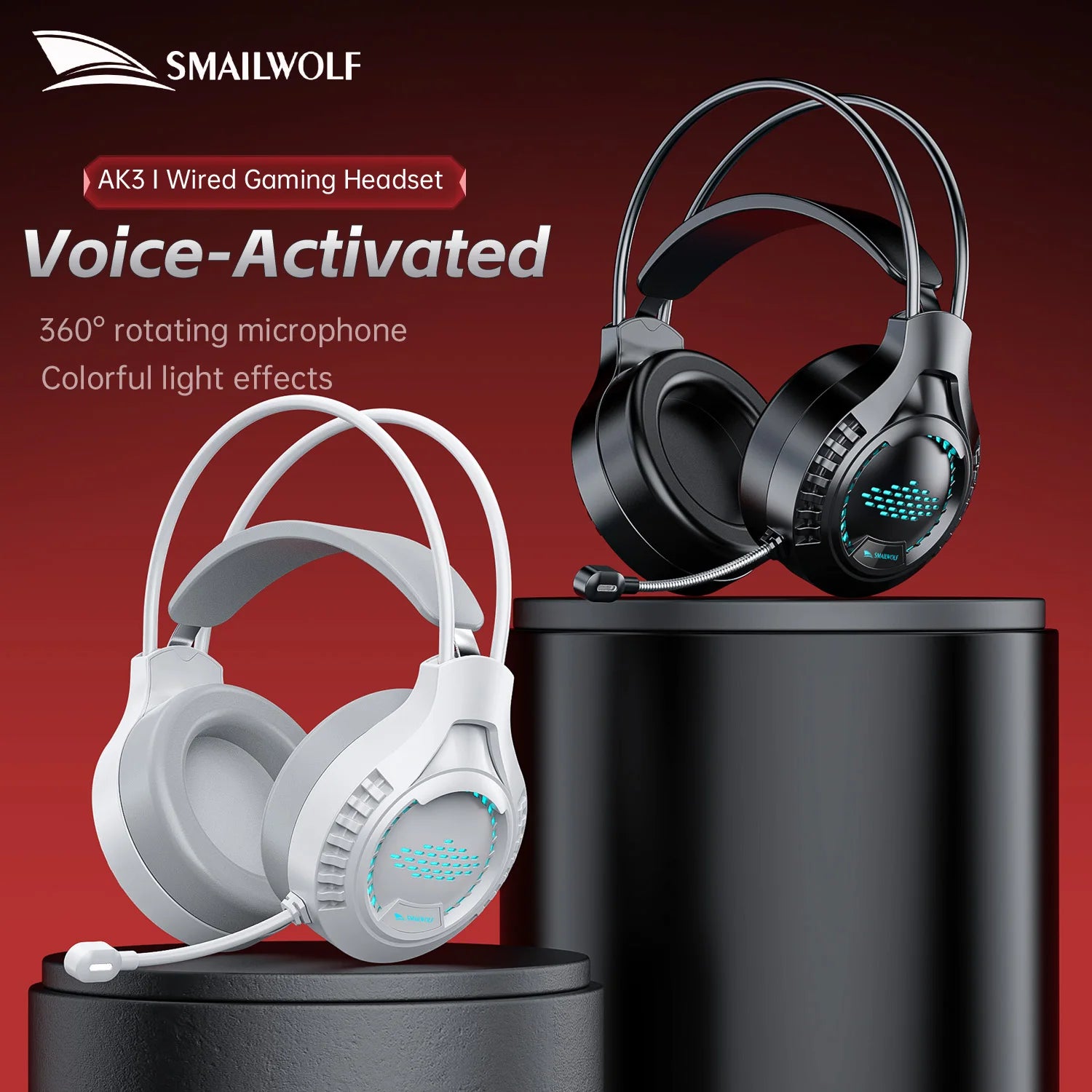 Wired RGB Gaming Headset with Microphone for Laptop and Desktop Gaming Immersive Sound