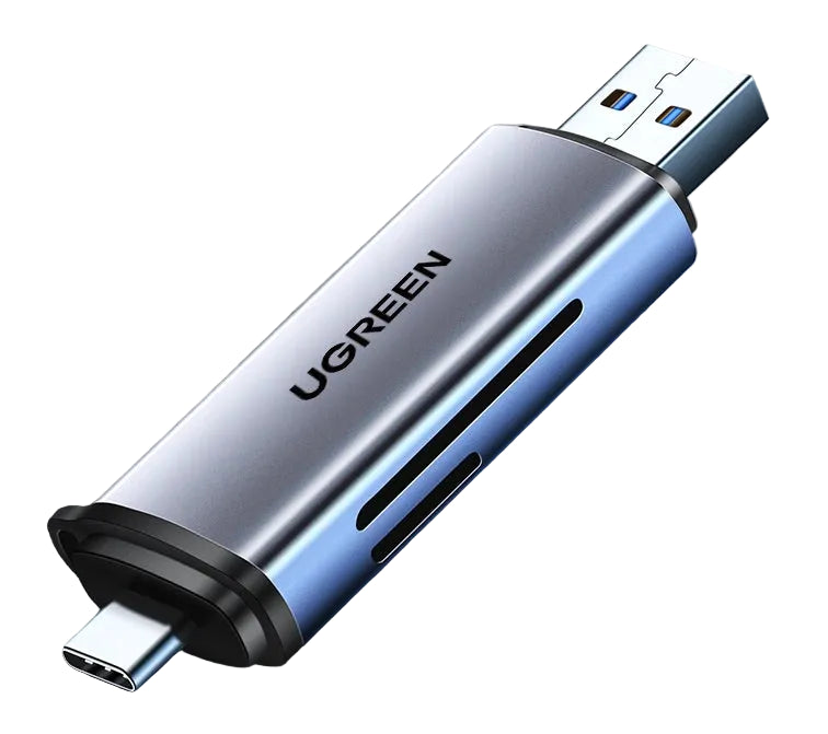 USB-C & USB 3.0 Card Reader SD MicroSD TF Adapter 2-in-1 High-Speed Memory Card Reader