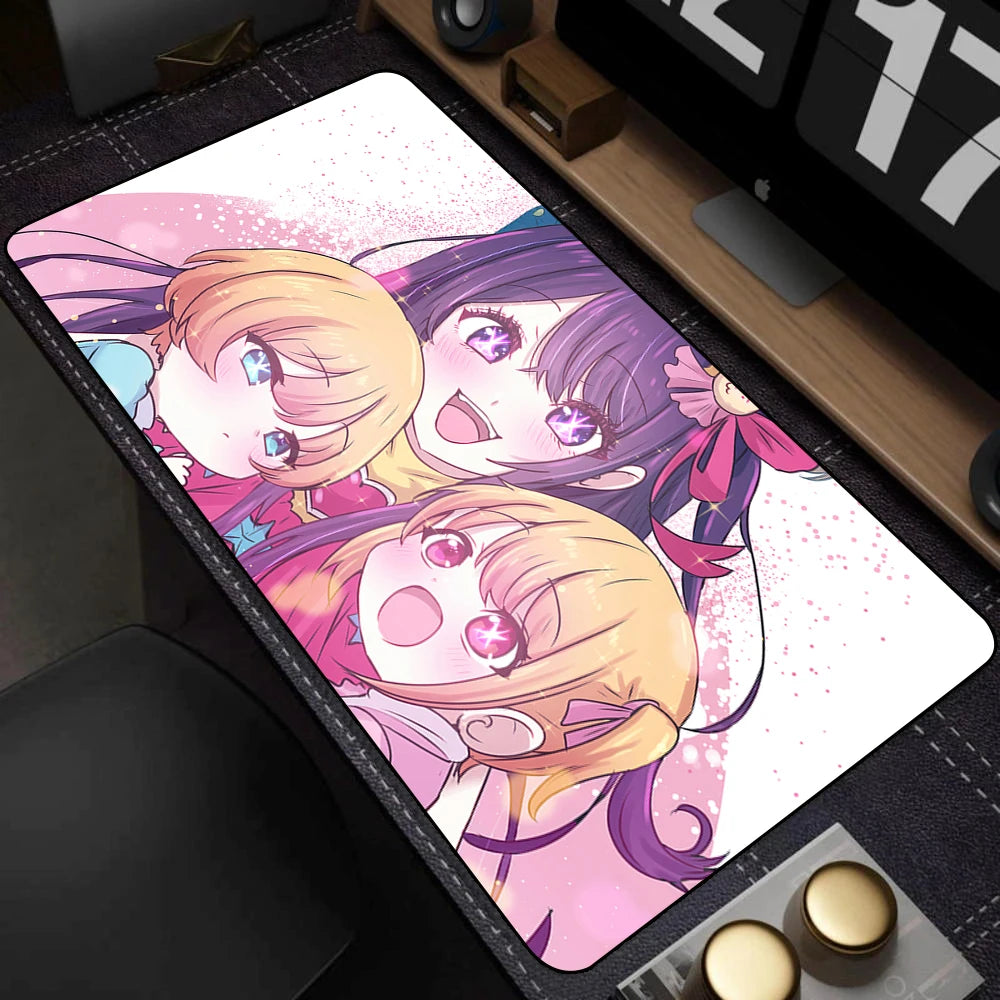 Large Anti-Slip Gaming Mouse Pad with Kawaii Illustration, Extended Deskmat for Keyboard and PC