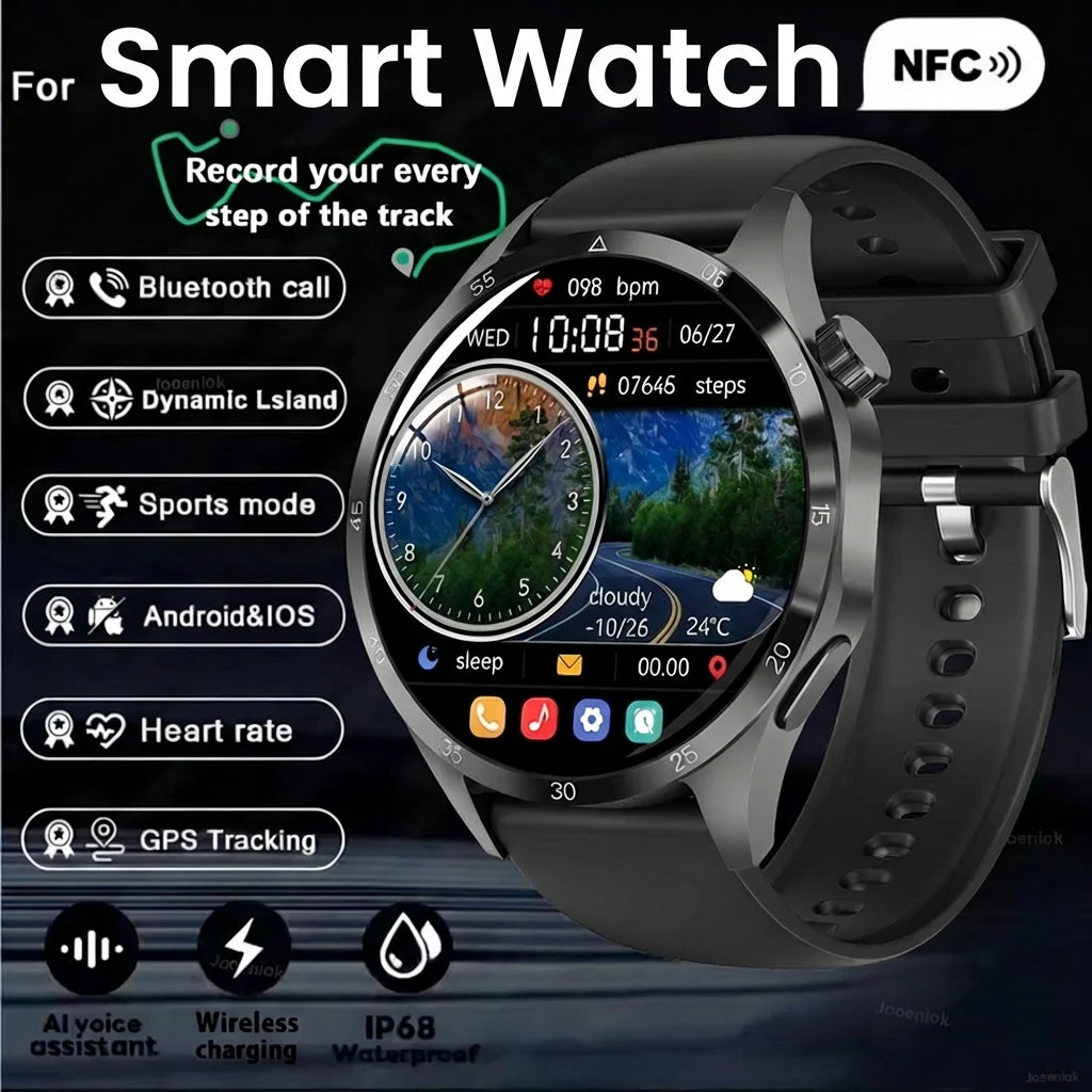 2026 NEW Watch MAX Smartwatch GPS Motion Trajectory HD Screen Bluetooth Call NFC Men Smart Watch Outdoor 100+Sport Watches Men