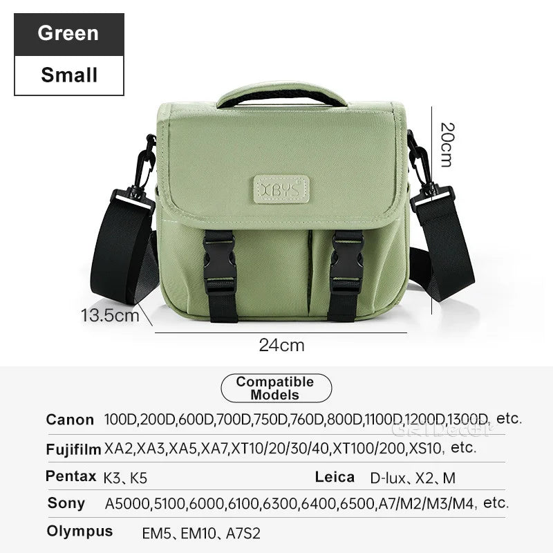 Portable Shoulder Camera Storage Bag for DSLR Mirrorless Cameras and Lenses Travel Organizer