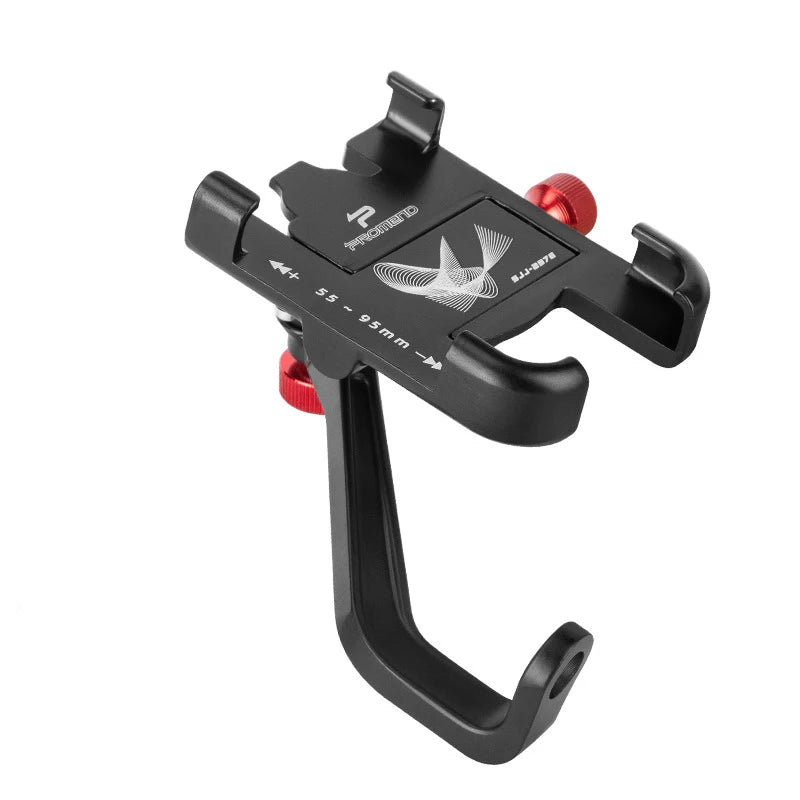Adjustable Aluminium Bike and Motorcycle Phone Mount Non-Slip Holder for iPhone and Samsung Devices