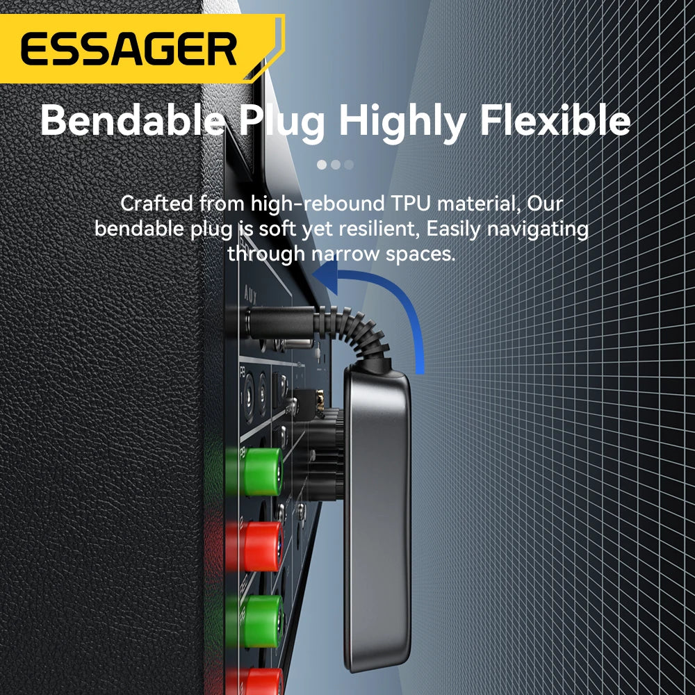 Essager Bluetooth 5.1 Audio Receiver & Transmitter with Mic, 3.5mm AUX & Type-C Adapter