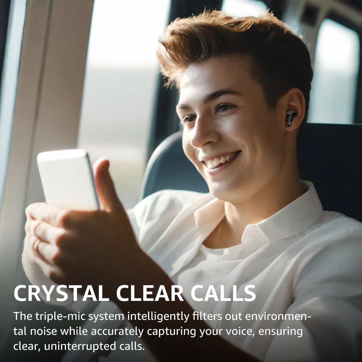 In Ear Wireless Bluetooth Earbuds with Active Noise Cancellation and Low Latency for Mobile Devices