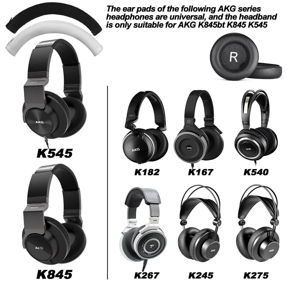 Premium Ear Pads for AKG K-Series Over Ear Headphones Soft Memory Foam Protein Leather or Fabric