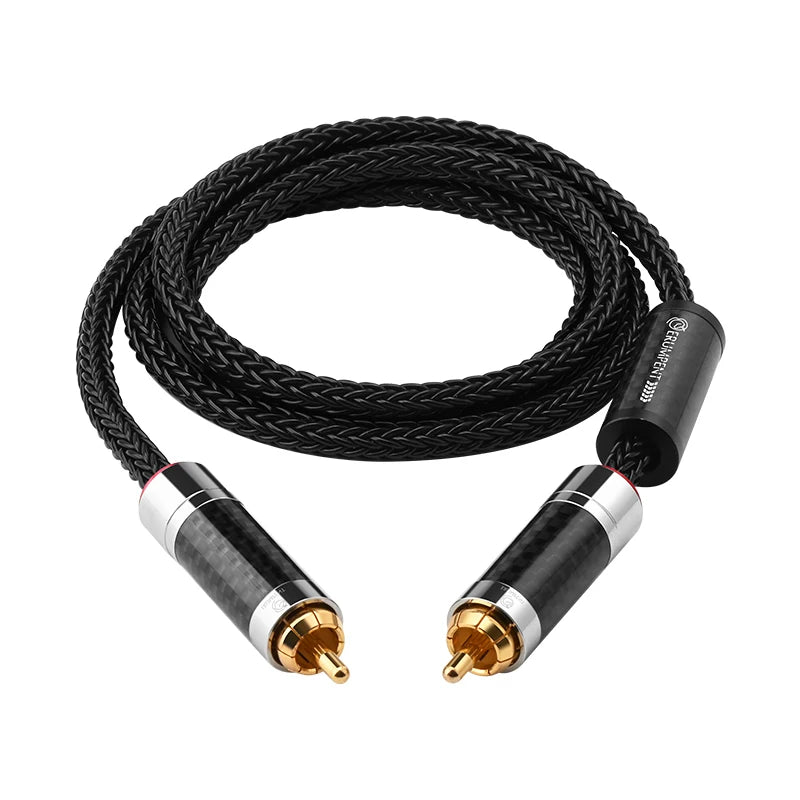 Premium 75Ω Silver Plated OCC RCA Coaxial Cable for HiFi Amplifiers and Subwoofers