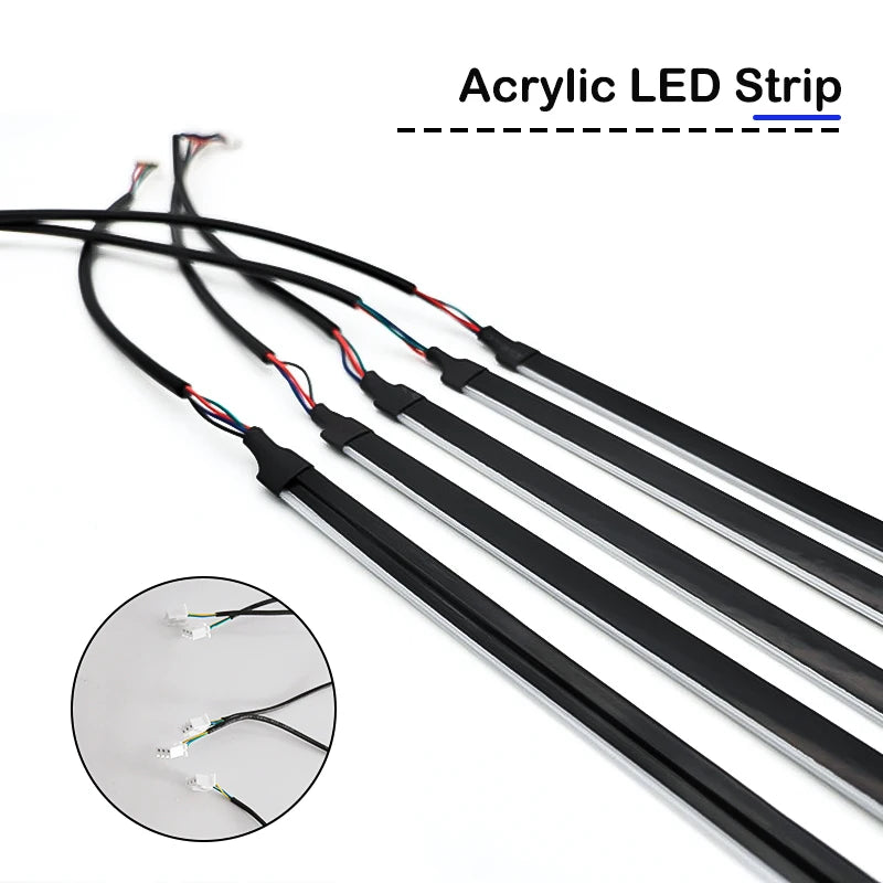 RGB Interior Ambient Car Light Strip with 64 Colour Acrylic LED Symphony Effect