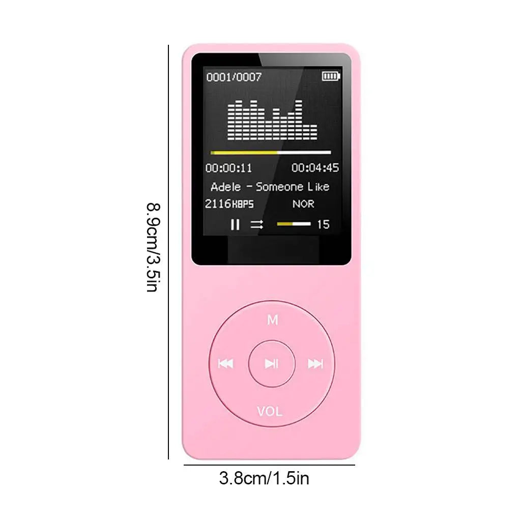 Ultra-Thin Portable MP3 Player with Lossless Audio FM Radio Voice Recorder and Expandable Storage