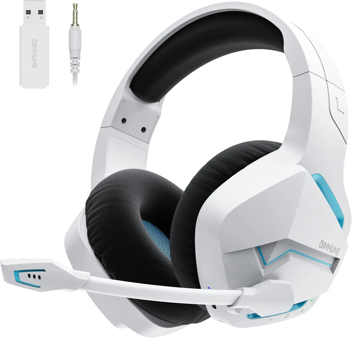Dual Wireless Bluetooth Gaming Headset with Built-in Mic for PC and PS5 Gaming or Music