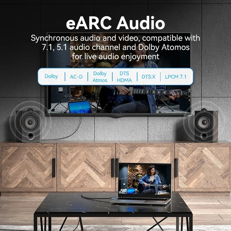 Ultra High Speed 8K HDMI 2.1 Cable 48Gbps Braided Cord for TV PS5 RTX PC Monitors & Devices