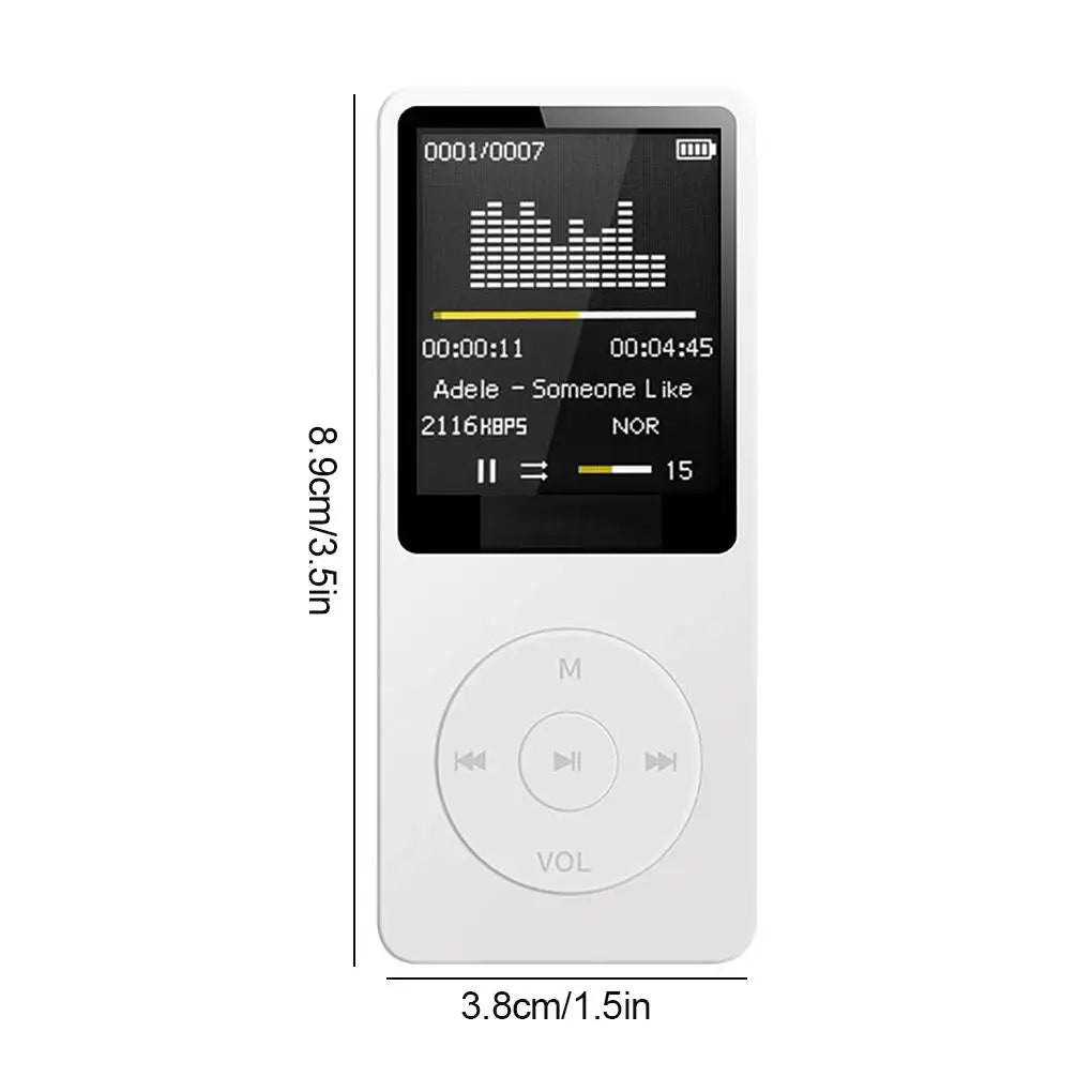 Ultra-Thin Portable MP3 Player with Lossless Audio FM Radio Voice Recorder and Expandable Storage